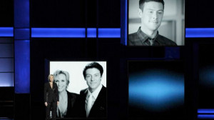 Jane Lynch paying tribute to fallen castmate, Cory Monteith.