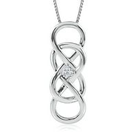 The sterling silver and diamond Infinity pendant.