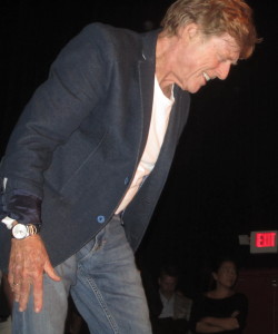 Robert Redford. Does that guy look almost eighty to you??? Photo by Karen Salkin.