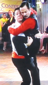 Sean Hayes and Thomas  Lennon winning the dance contest on last week's episode. Photo by Karen Salkin.