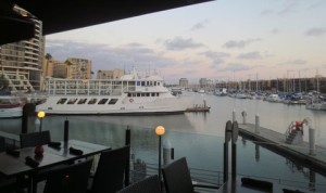 The stunning view of the Marina from the patio and window booths. Photo by Flo Selfman.