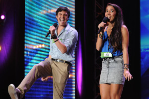 Winners Alex and Sierra performing at their first televised audition.