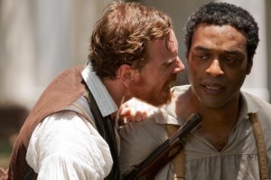 Michael Fassbender and Chiwetel Ejiofor, as bad guy and good guy.  Guess which is which?