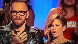 Bob Harper's and Jillian Michael's shocked faces when they saw Rachel for the first time on the finale.