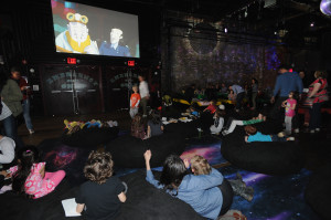 The casual "Moon Man" screening. Photo by Bryan Bedder/Getty Images for American Express.
