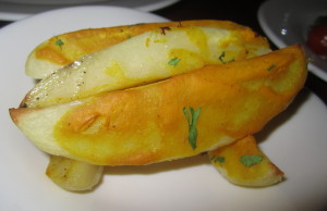 The special Greek potatoes. Photo by Karen Salkin.