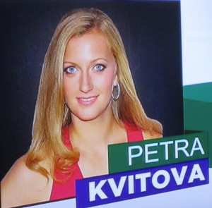 ...and Petra Kvitova with make-up!!!  What a difference!  OMG!  Photo by Karen Salkin.