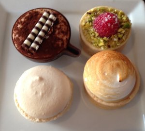 A fun quartet of mini pastries.  Photo by Karen Salkin.