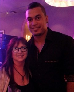 Karen Salkin and Giancarlo Stanton. Photo by Alice Farinas.