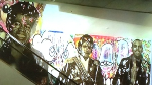 ChrisBrown's grafitti mural at the Grammys Museum. Photo by Karen Salkin.