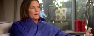 Bruce Jenner, doing his infamous interview with Diane Sawyer.