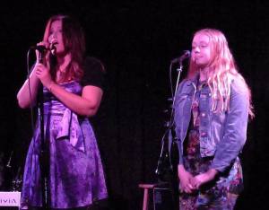 Noelle Hannibal, dueting with her young cuz, Sara Stohl.