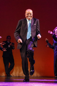Berry Gordy dancing at the curtain call!  Photo by Rich Polk/Getty Images.