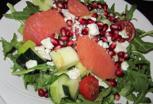 Mizuna Salad.  Photo by Karen Salkin.