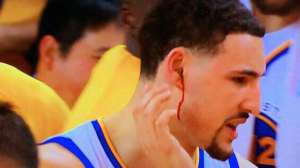Klay Thompson's bloody ear, and concussion, from the last game last week.