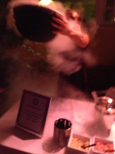 The nitrogen ice cream, which was made right in front of us, was a fun addition to the party.  Photo by Karen Salkin.
