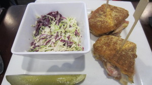 The Cubano and homemade cole slaw. Note the  roll. Photo by Karen Salkin.