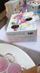 The yogurt table. Photo by Karen Salkin.