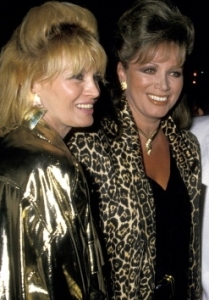 Angie Dickinson and Jackie Collins, but from a different night than the one we first met.  Can't you just see why these two beautiful, classy women were pals?!
