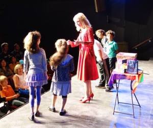 Host and magician, Jeanine Anderson, performing with some children at last year's show.