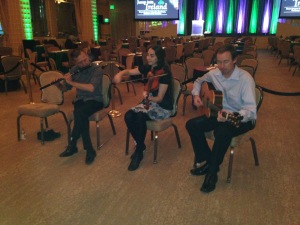 The three Irish musicians. Photo by Karen Salkin.