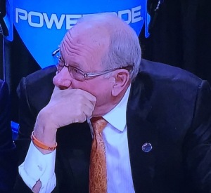 Jim Boeheim.  Same with him (as above.)  He was actually about to win. Photo by Karen Salkin.