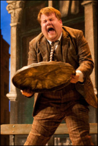 James Corden performing a very physical bit from his 2012 show, One Man, Two Guvnors. 