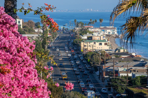 This is Pacific Coast Highway in Malibu.  And the big one above is my beloved Westwood Village, my first home in Los Angeles.