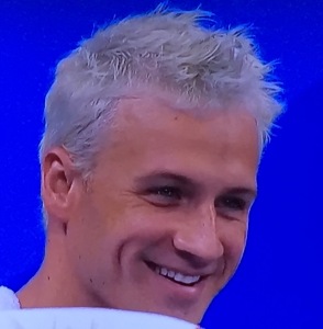 Ryan Lochte, before he made his hair more blue.  (I just did three cute guy pics in a row, to make up for the bad teeth ones.  You're welcome.) Photo by Karen Salkin.