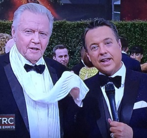 It's bad enough that Jon Voight inissts on wearing that schmata constantly, but George Pennachio should know enough to not handle the celebs' clothing! Photo by Karen Salkin.