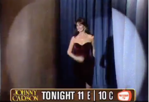 Karen Salkin's first appearance on The Tonight Show, in a dress designed by Ret Turner.
