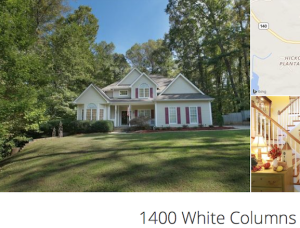 When I was looking for images that defined "1,400 columns," I came upon this house in Georgia.  Look at the address at the bottom!