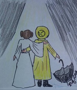 Artist Ricky LaChance's wonderful rendition of Carrie Fisher and Debbie Reynolds.