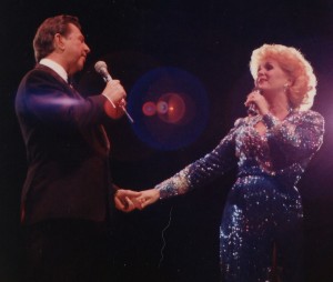 Debbie Reynolds, performing her two-person show with Donald O'Connor.