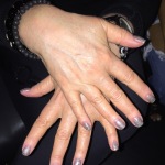 Karen Salkin's glitter nails.  Photo by Tonia Z.