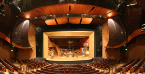 The Bram Goldsmith Theater at The Wallis. (Showing a previous production.)