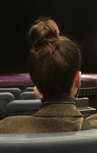 The rude person who sat in front of me...on two of the four nights!  Do you see what I mean?  Photo by Karen Salkin.
