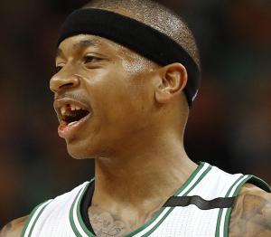 Isaiah Thomas, still playing, (and smiling!,) even after losing a tooth!