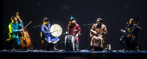 Just some of the muscians, including the Tuvan throat singers.  Photo courtesy of Memory 5D+.