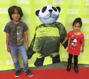 Two of the cutest and brightest kids I know, (and my Junior Reviewers,) Ben and Alexa, with the Panda, of course! Photo by Karen Salkin.
