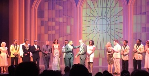 The curtain call, with Charles Randolph- Wright and the real BeBe Winans in the middle. Photo by Karen Salkin.