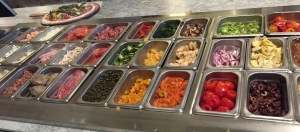 Some of the many topping choices. Photo by Karen Salkin.