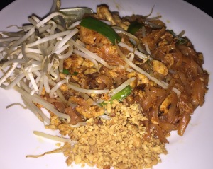 The Pad Thai.  (I don't have a pic of the curries because the ladies gobbled them too fast!)  Photo by Karen Salkin.