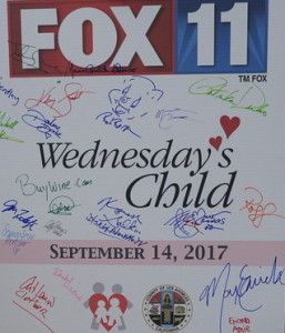The charity poster we all signed.  Look whose autograph is front and center!