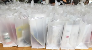 The goodie bags we all went home with.  Photo by Karen Salkin.