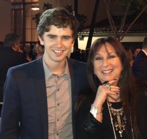 Freddie Highmore and Karen Salkin, showing off her fabulous jewelry.  Photo by Lisa Politz.
