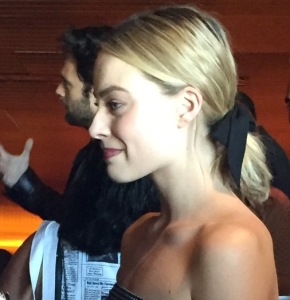 Margot Robbie (with a cameo by Sebastian Stan in the background.)   Photo by Karen Salkin.