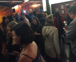 Part of the opening night party crowd. Photo by Karen Salkin.