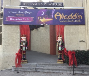 The colorful entrance to the Laguna Playhouse. Photo by Karen Salkin.