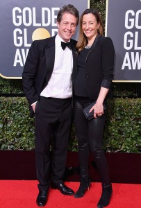 Hugh Grant and his girlfriend at the Golden Globes...